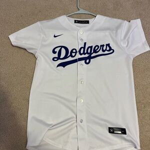 White Dodgers Baseball Jersey